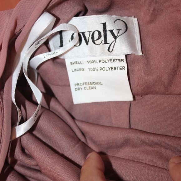 NEW Lovely Elliott Square Neck Chiffon Maxi Dress with Front Slit Women Size 6 - Picture 10 of 12